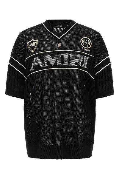 amiri sport viscose mesh knit t-shirt