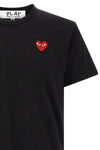 the comme des garcons play pure black cotton t-shirt