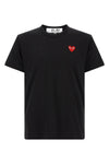 the comme des garcons play pure black cotton t-shirt