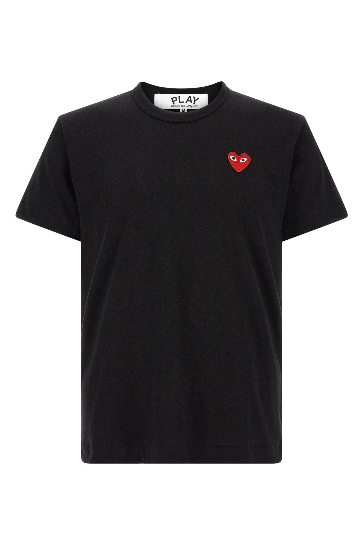 the comme des garcons play pure black cotton t-shirt