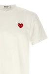 the white comme des garçons play pure cotton t-shirt