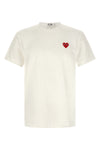 the white comme des garçons play pure cotton t-shirt
