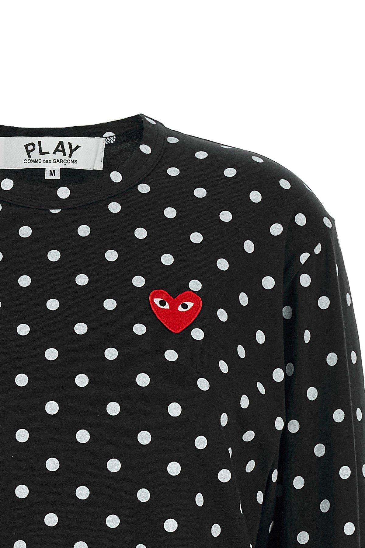 polka dot print cotton t-shirt