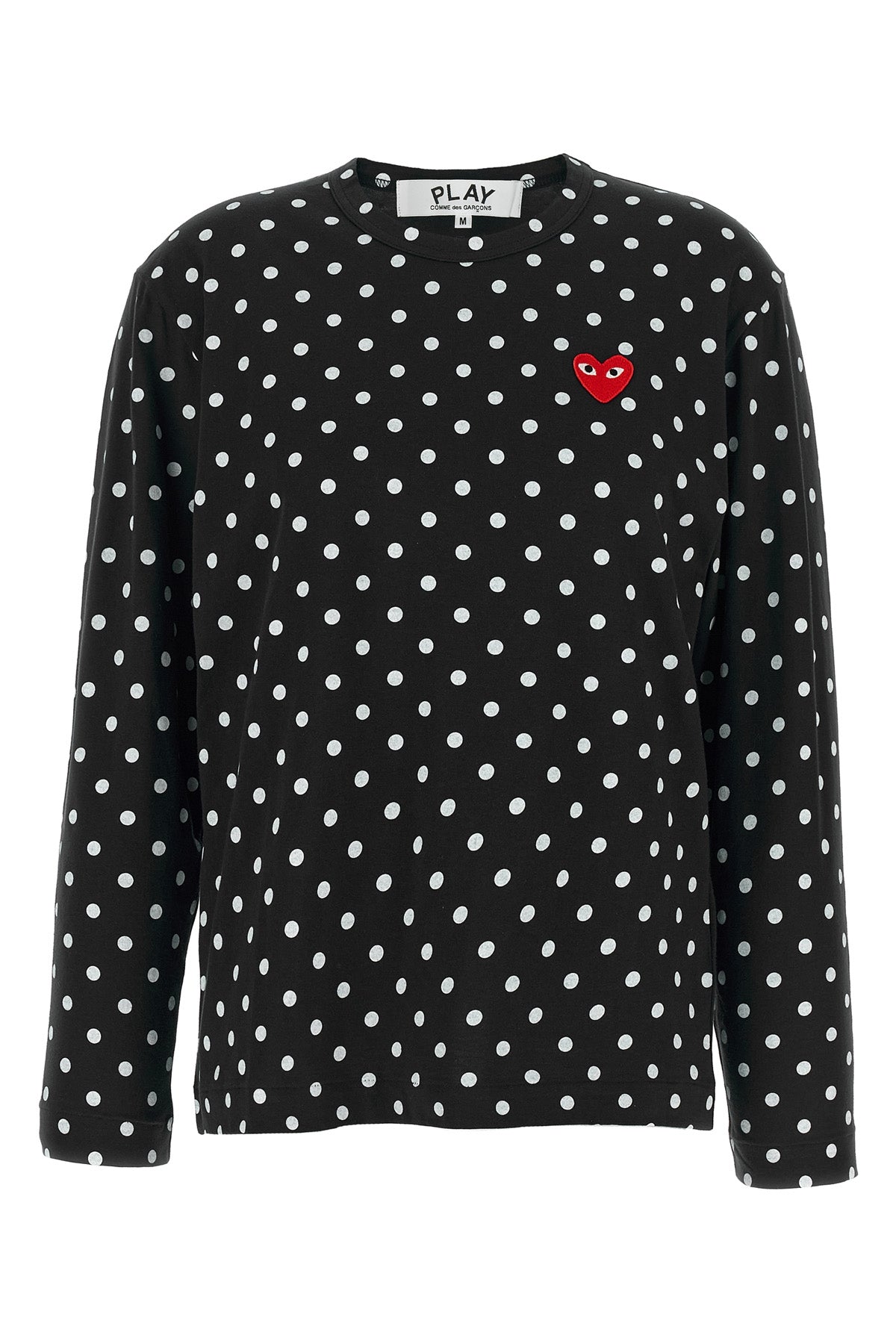 polka dot print cotton t-shirt