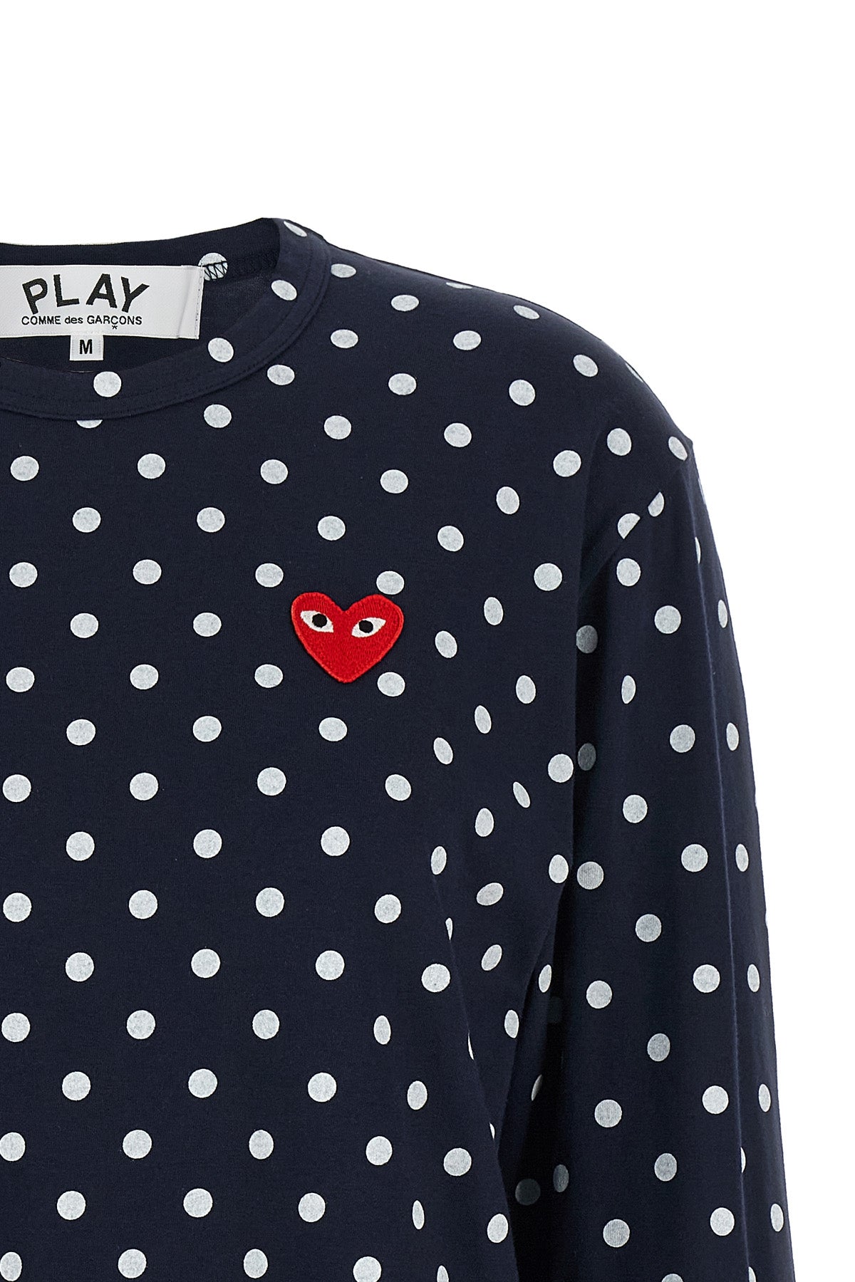 polka dot print cotton t-shirt