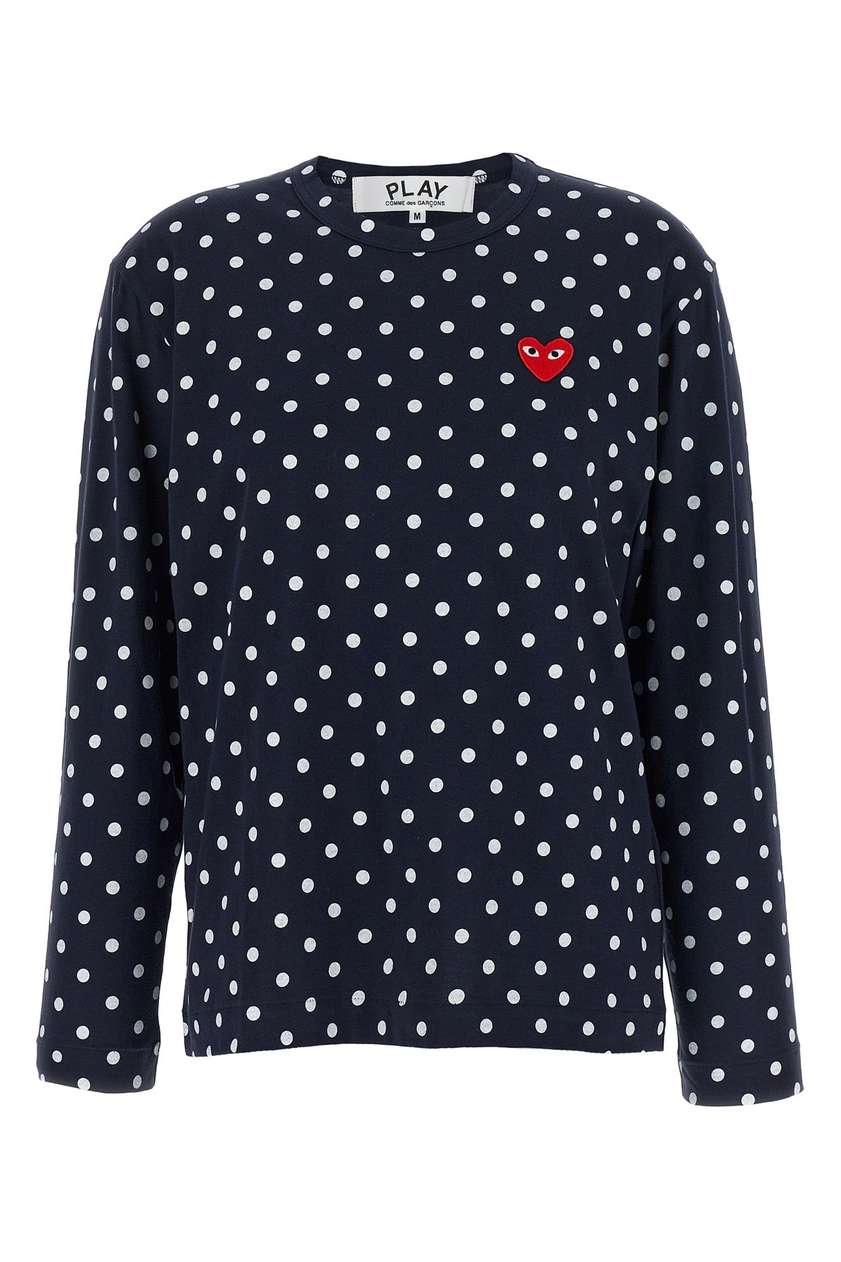 polka dot print cotton t-shirt