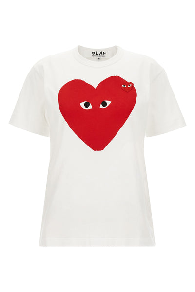 the comme des garçons play pure cotton t-shirt is an undisputed icon of the cont