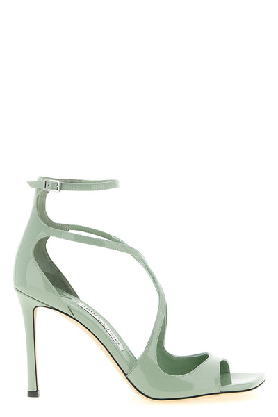 azia patent leather sandals