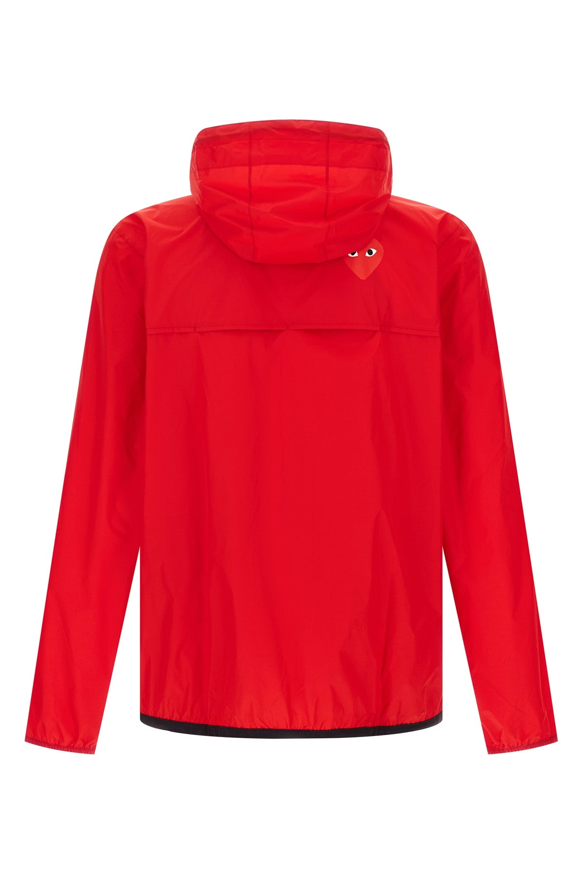 comme des garçons play x k-way waterproof fabric hooded jacket