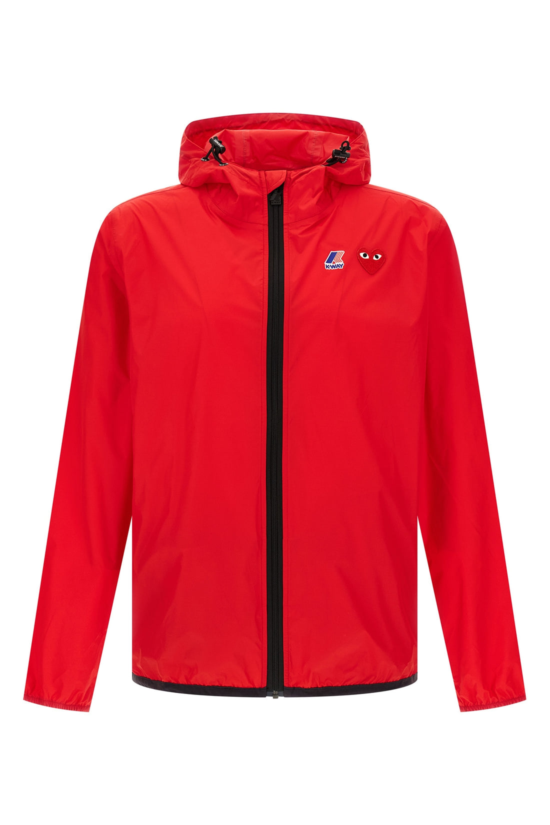 COMME DES GARÇONS PLAY L comme des garçons play x k-way waterproof fabric hooded jacket