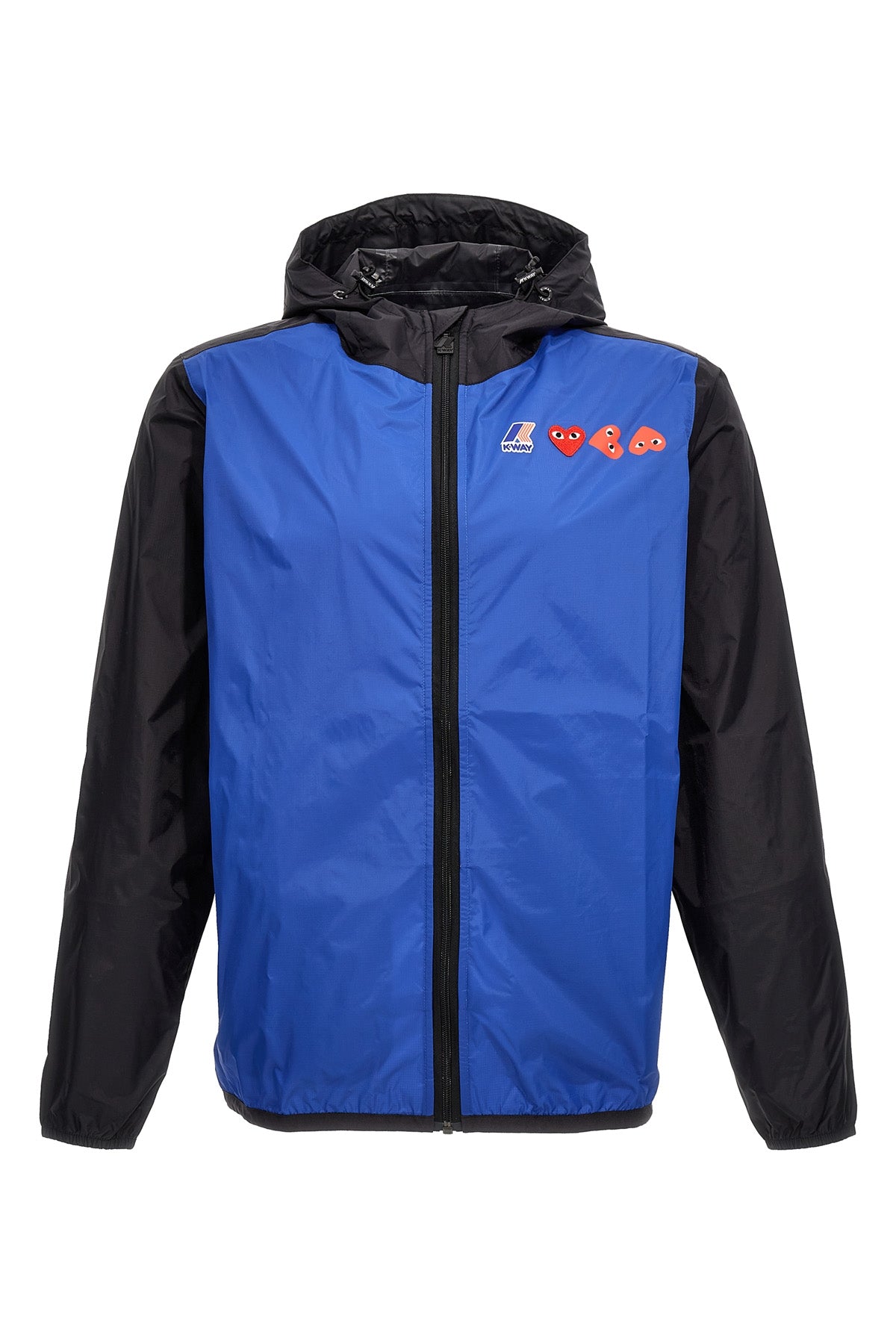 comme des garçons play x k-way waterproof hooded jacket
