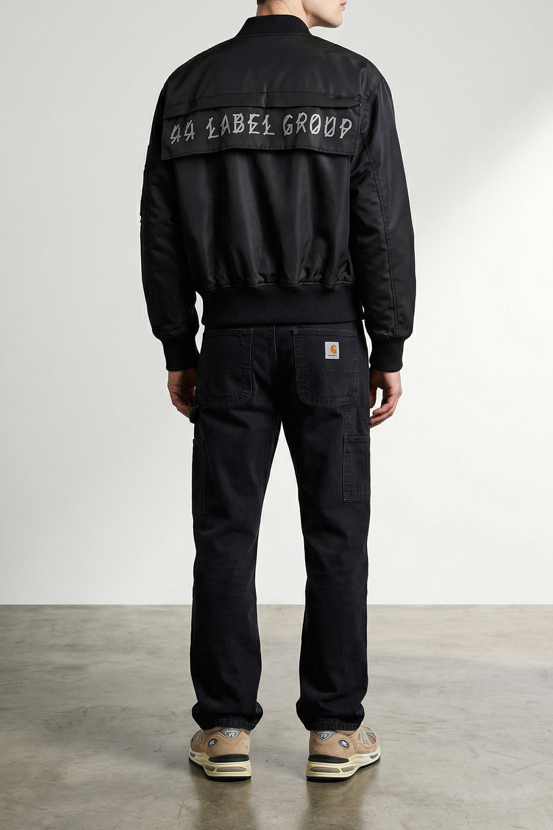 44 LABEL 46 outer bomber jacket in satin-effect technical fabric