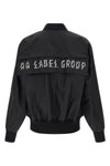 outer bomber jacket in satin-effect technical fabric