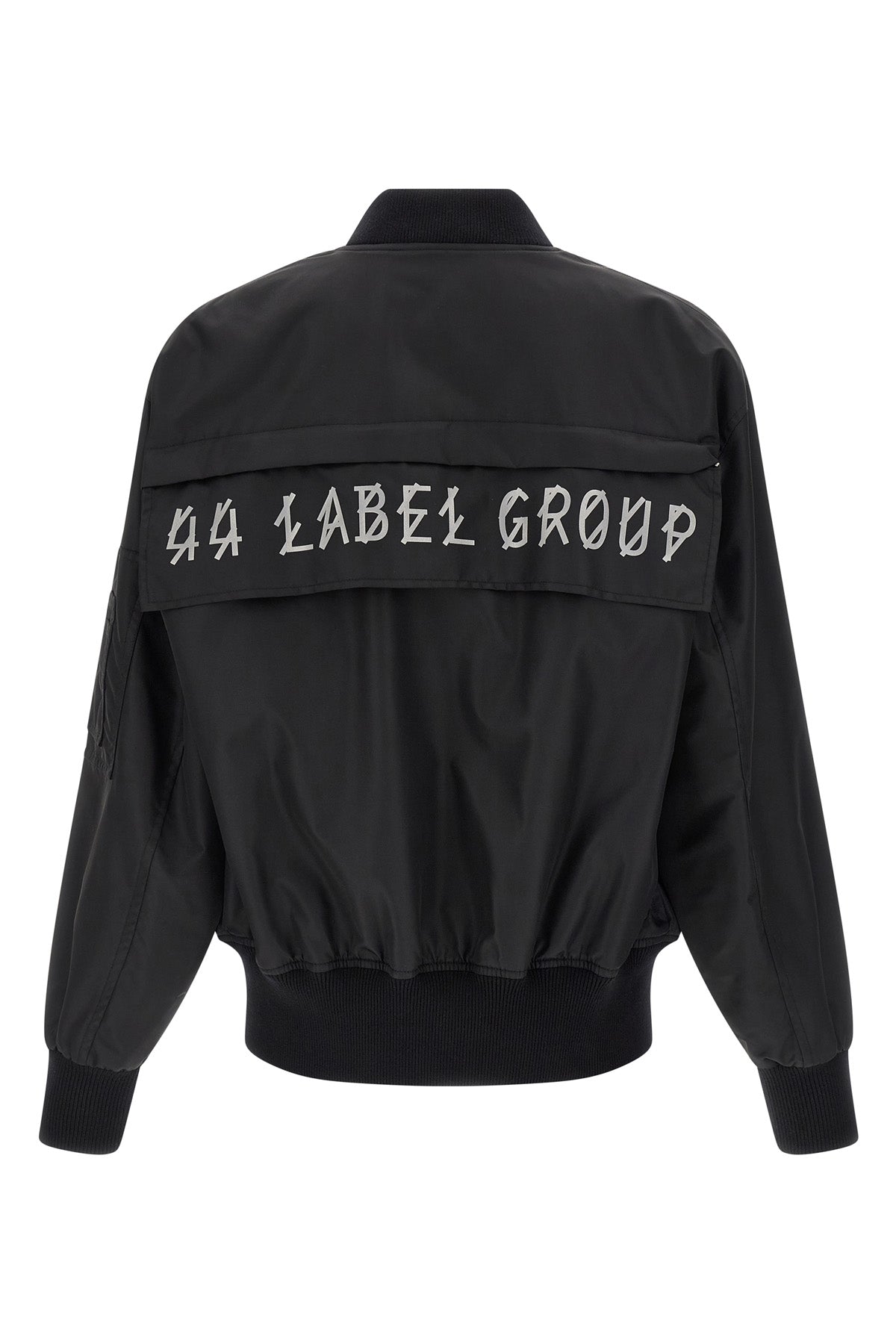 outer bomber jacket in satin-effect technical fabric