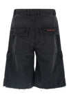 cargo short () cargo bermuda shorts in used-effect garment-dyed cotton denim