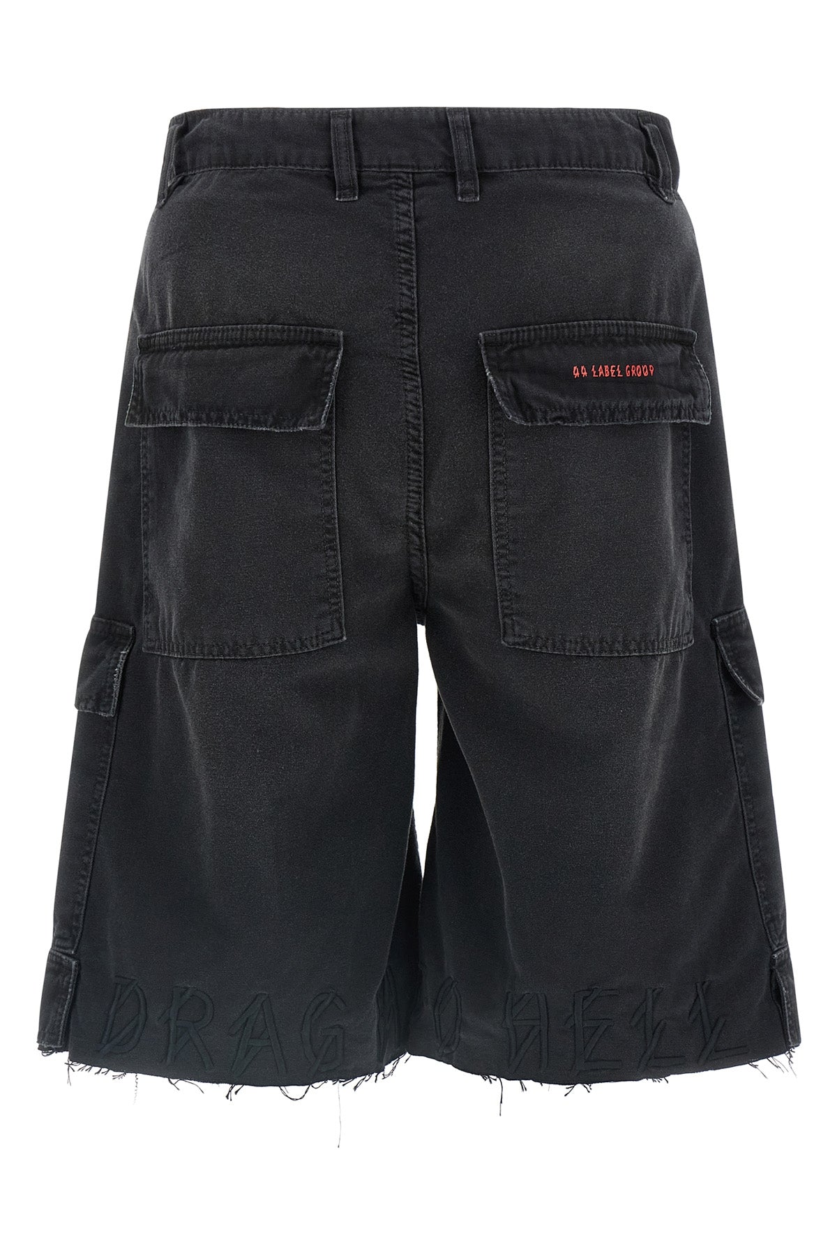 cargo short () cargo bermuda shorts in used-effect garment-dyed cotton denim