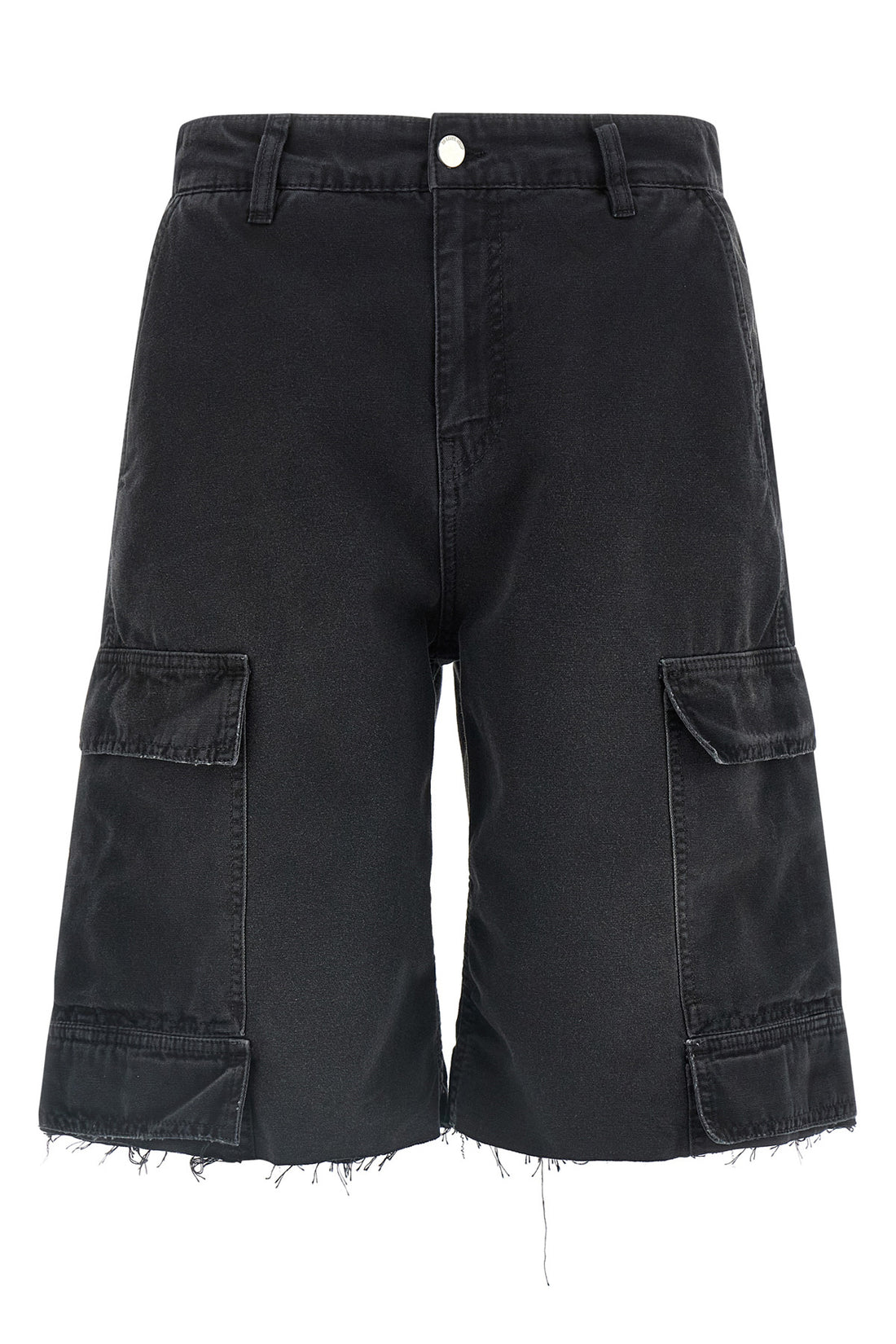 44 LABEL M cargo short () cargo bermuda shorts in used-effect garment-dyed cotton denim