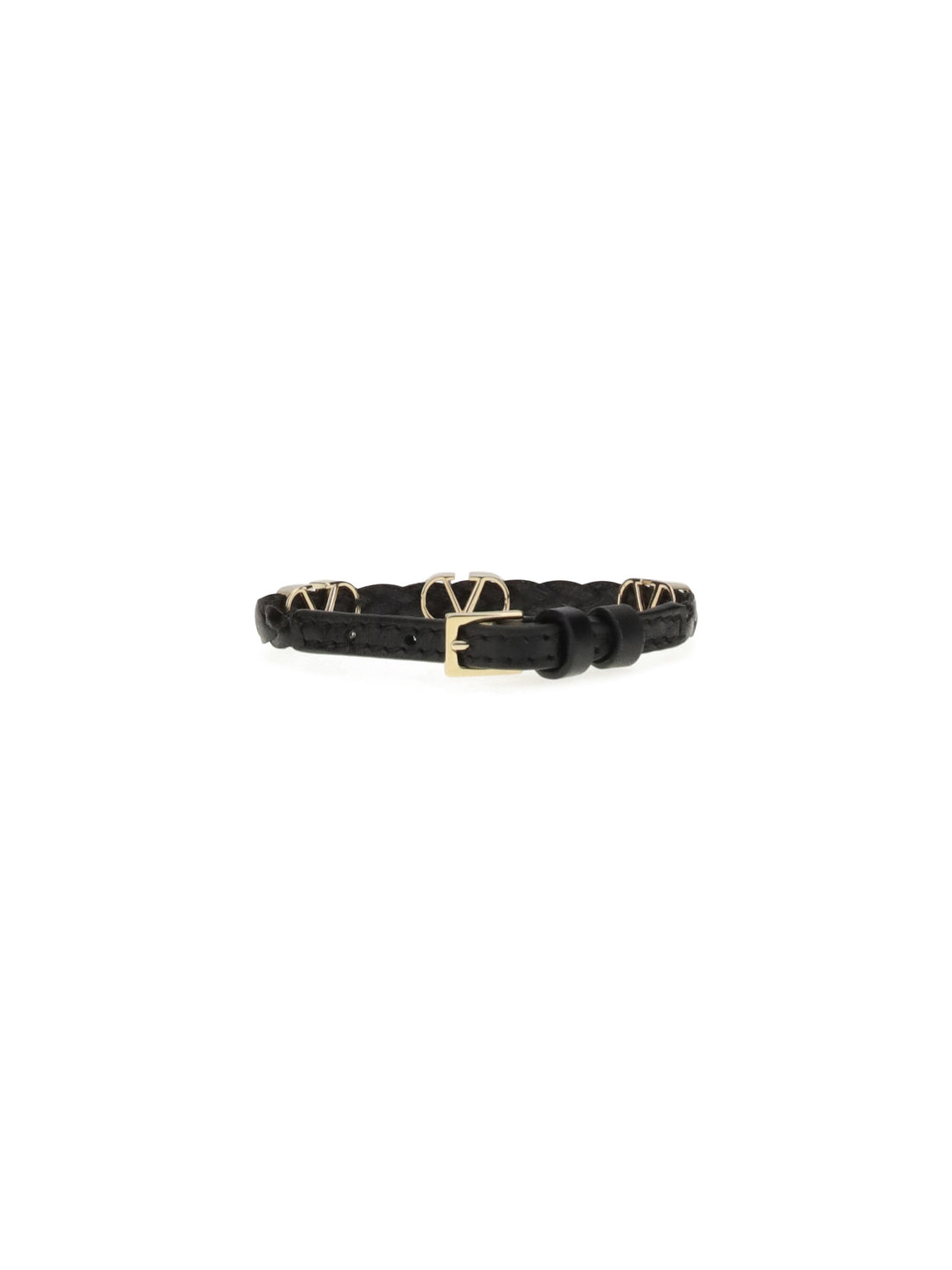 VALENTINO GARAVANI OS leather vlogo bracelet 