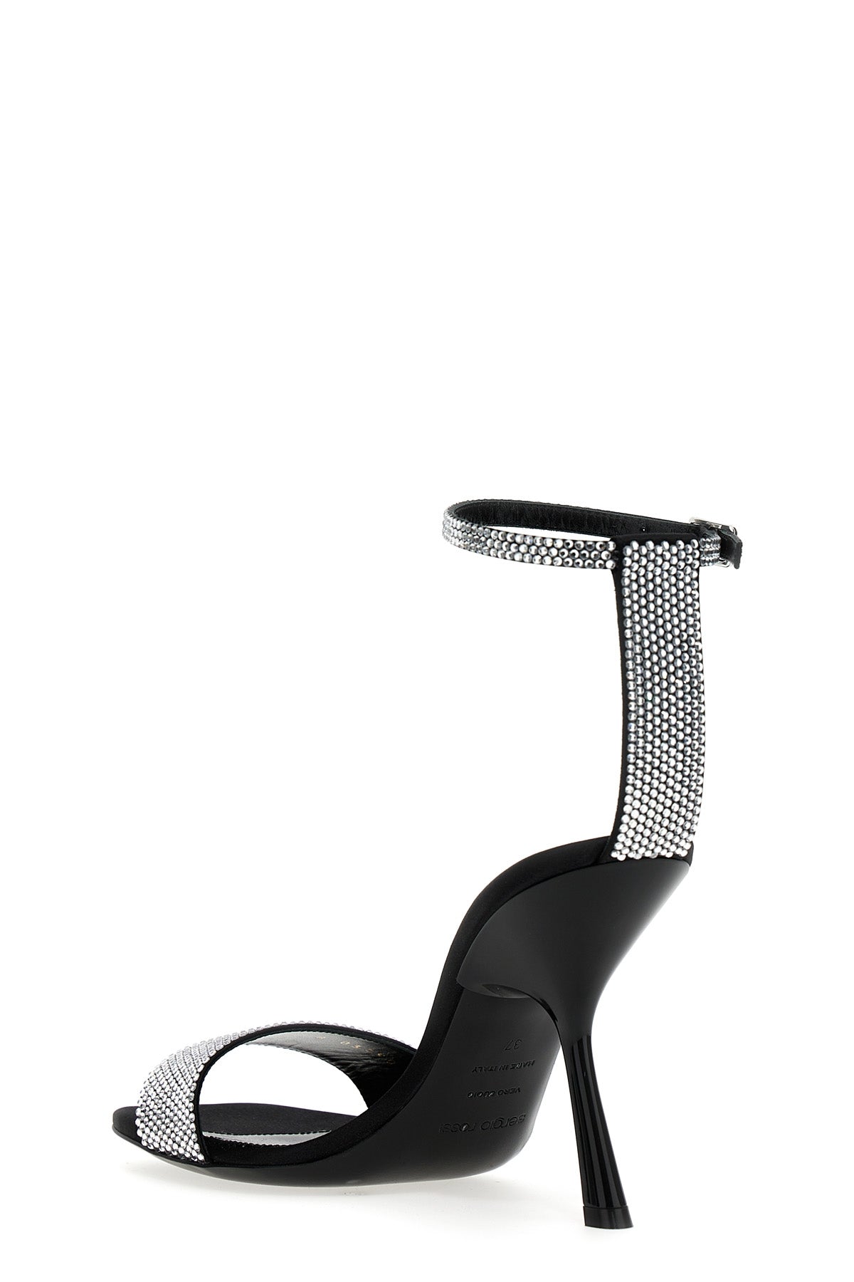 evangelie patent leather sandals in satin