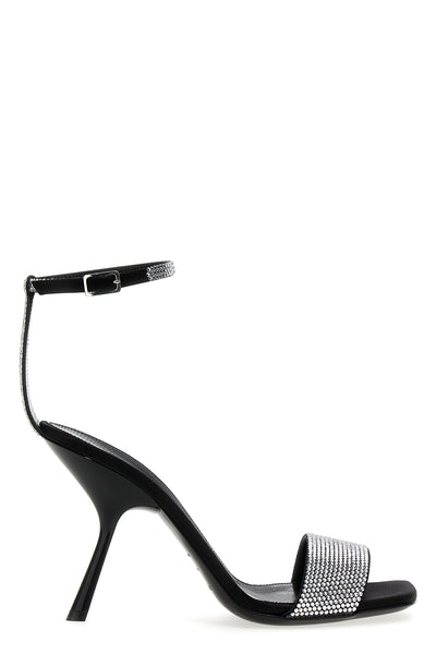 evangelie patent leather sandals in satin