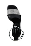 evangelie patent leather sandals in satin