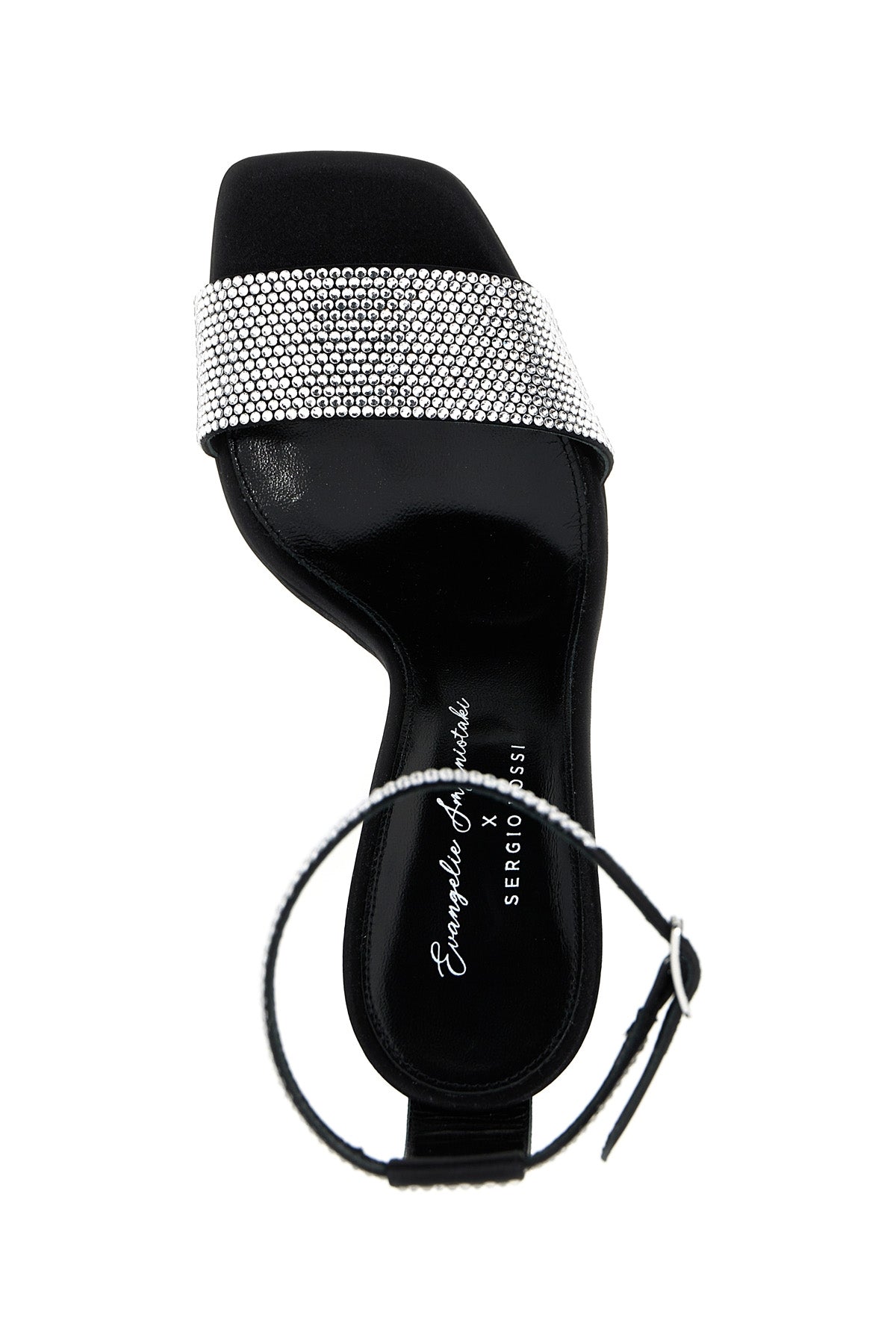 evangelie patent leather sandals in satin
