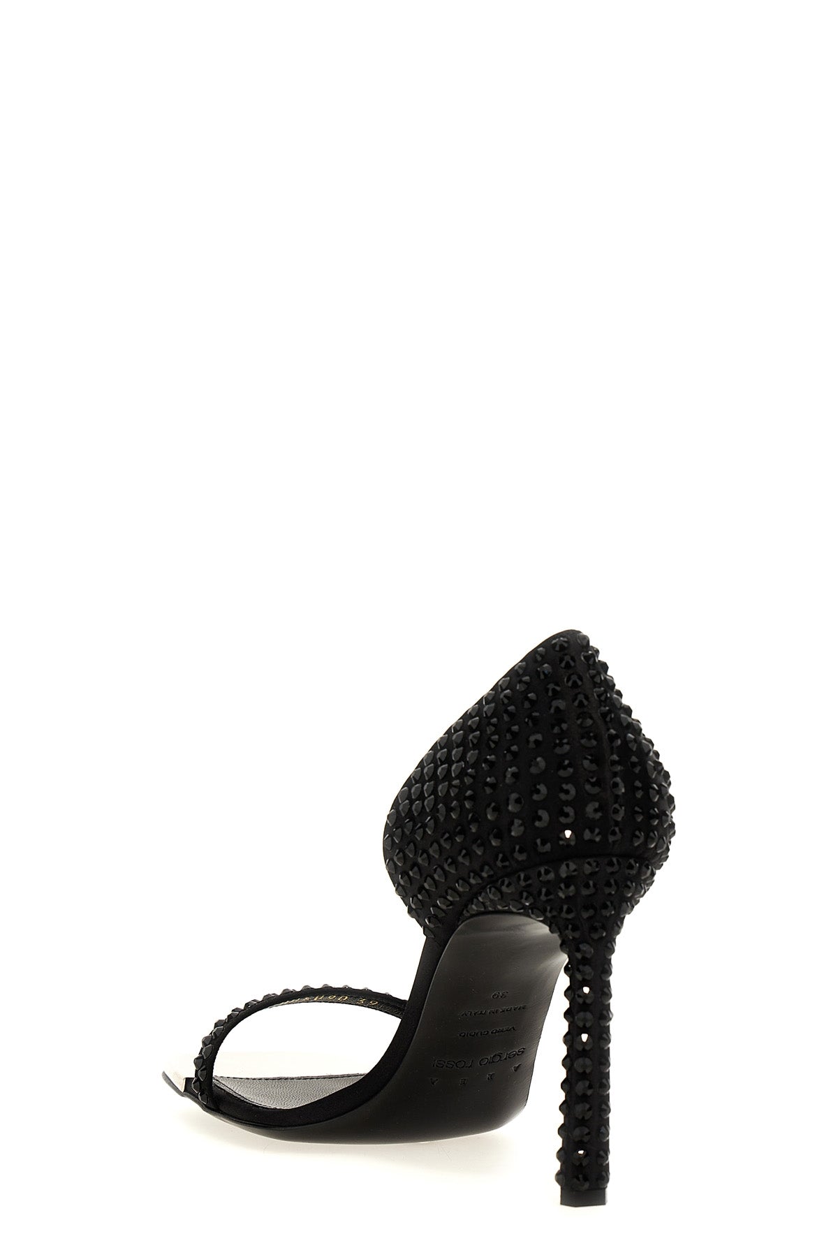 sergio rossi x area area dagger satin sandals