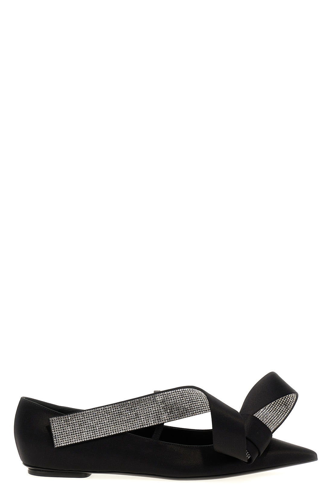 SERGIO ROSSI 36 area maquise satin ballet flats