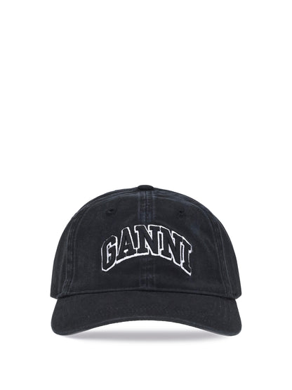 GANNI OS logo baseball cap