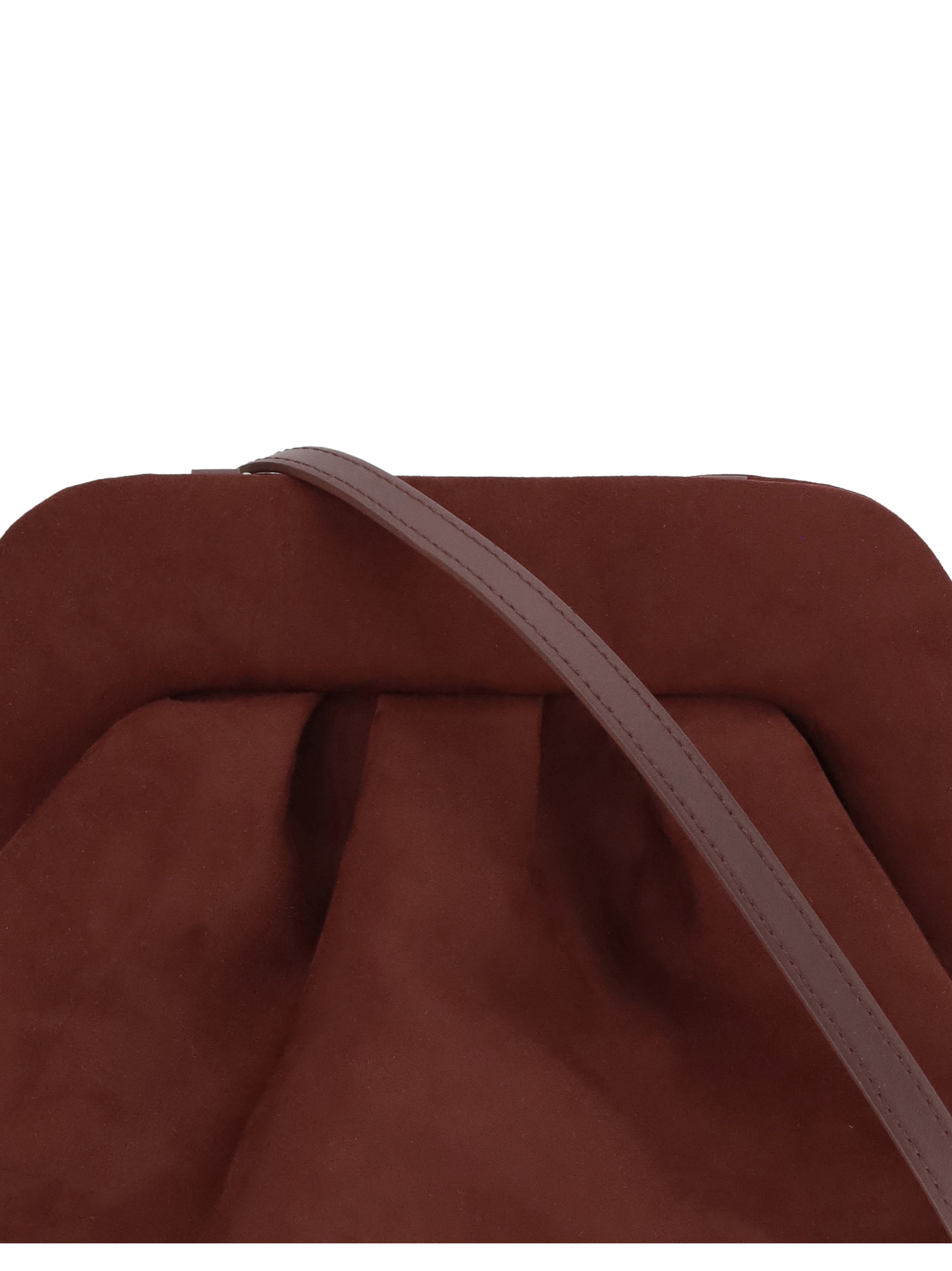 bios suede clutch bag