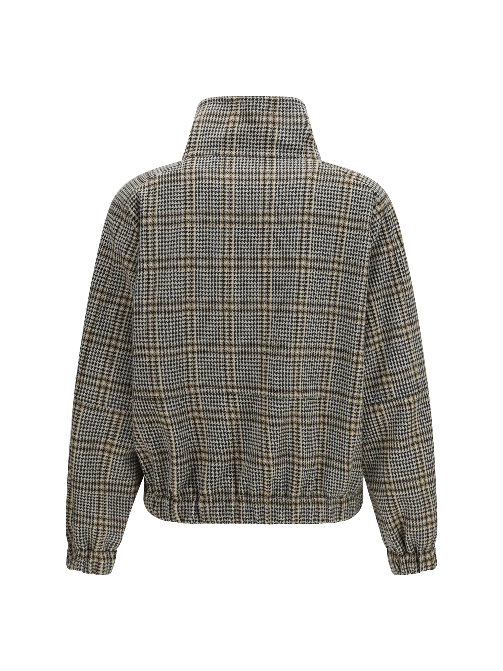 check jersey bomber jacket