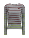 double-sleeve striped cotton t-shirt