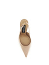 satin slingback pumps