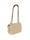 small raffia loulou shoulder bag