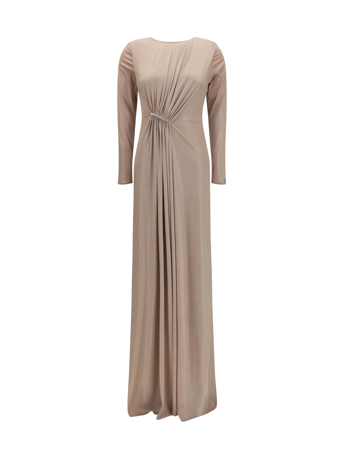 NISSA 40 long chiffon dress with crystal detail