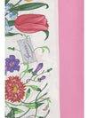 printed silk flora twill scarf