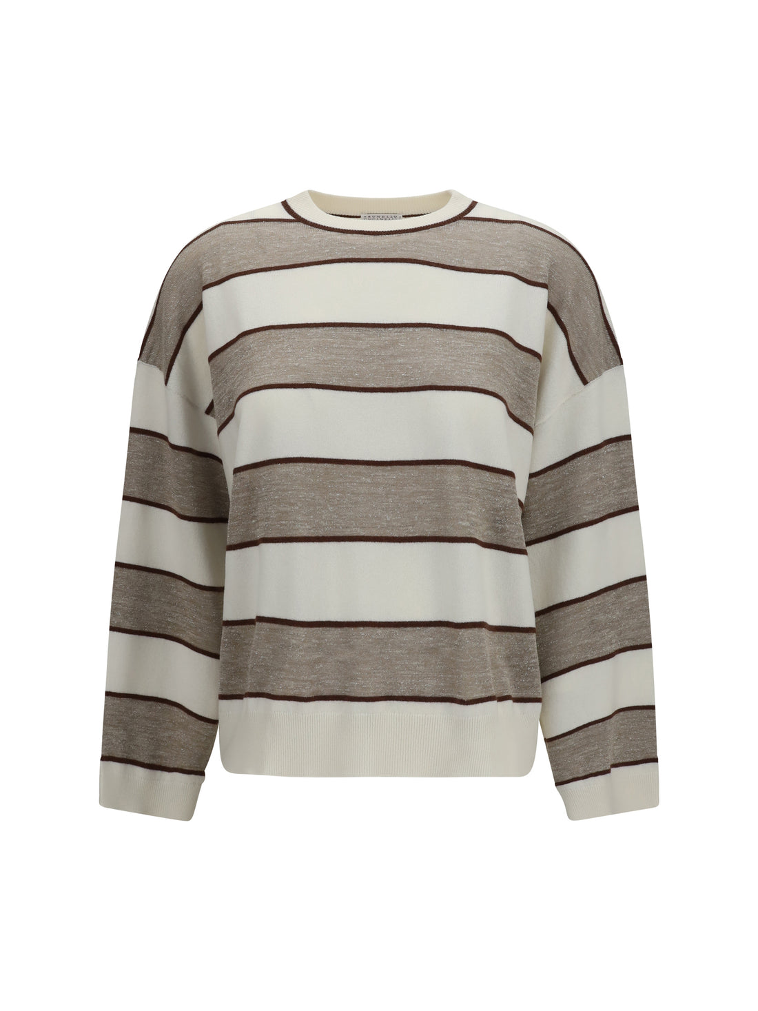 BRUNELLO CUCINELLI L striped long-sleeve sweater