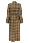 double-breasted virgin wool long coat
