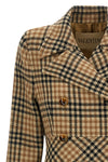 double-breasted virgin wool long coat