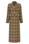double-breasted virgin wool long coat