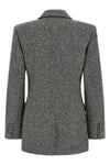 double-breasted blazer in bottonato natte