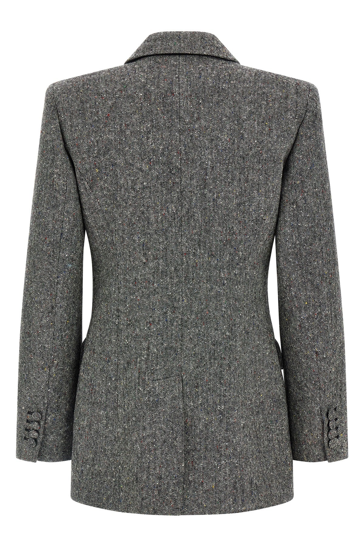 double-breasted blazer in bottonato natte