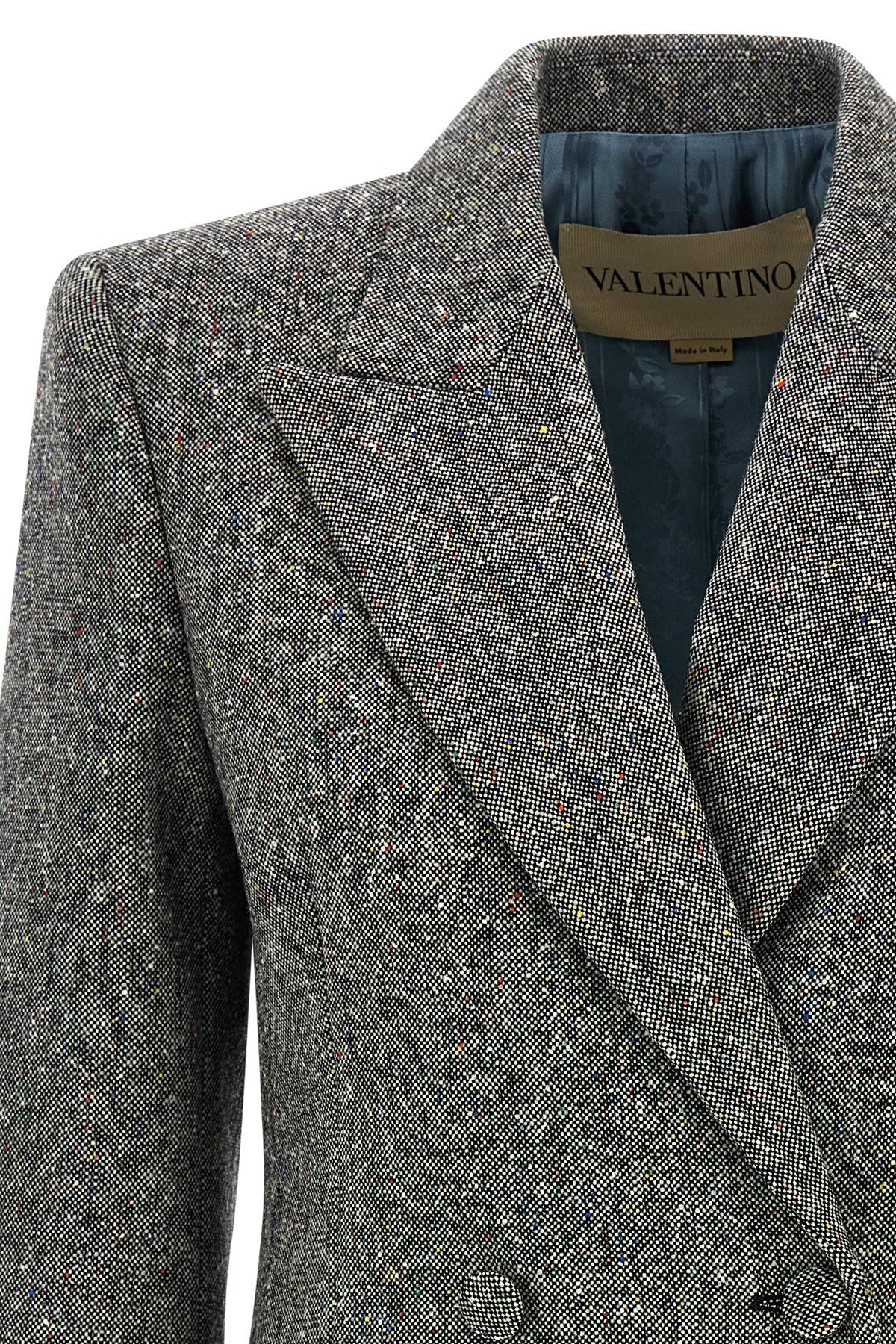 double-breasted blazer in bottonato natte