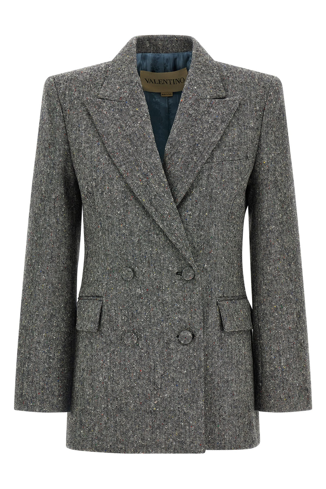 VALENTINO GARAVANI 40 double-breasted blazer in bottonato natte
