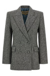 double-breasted blazer in bottonato natte