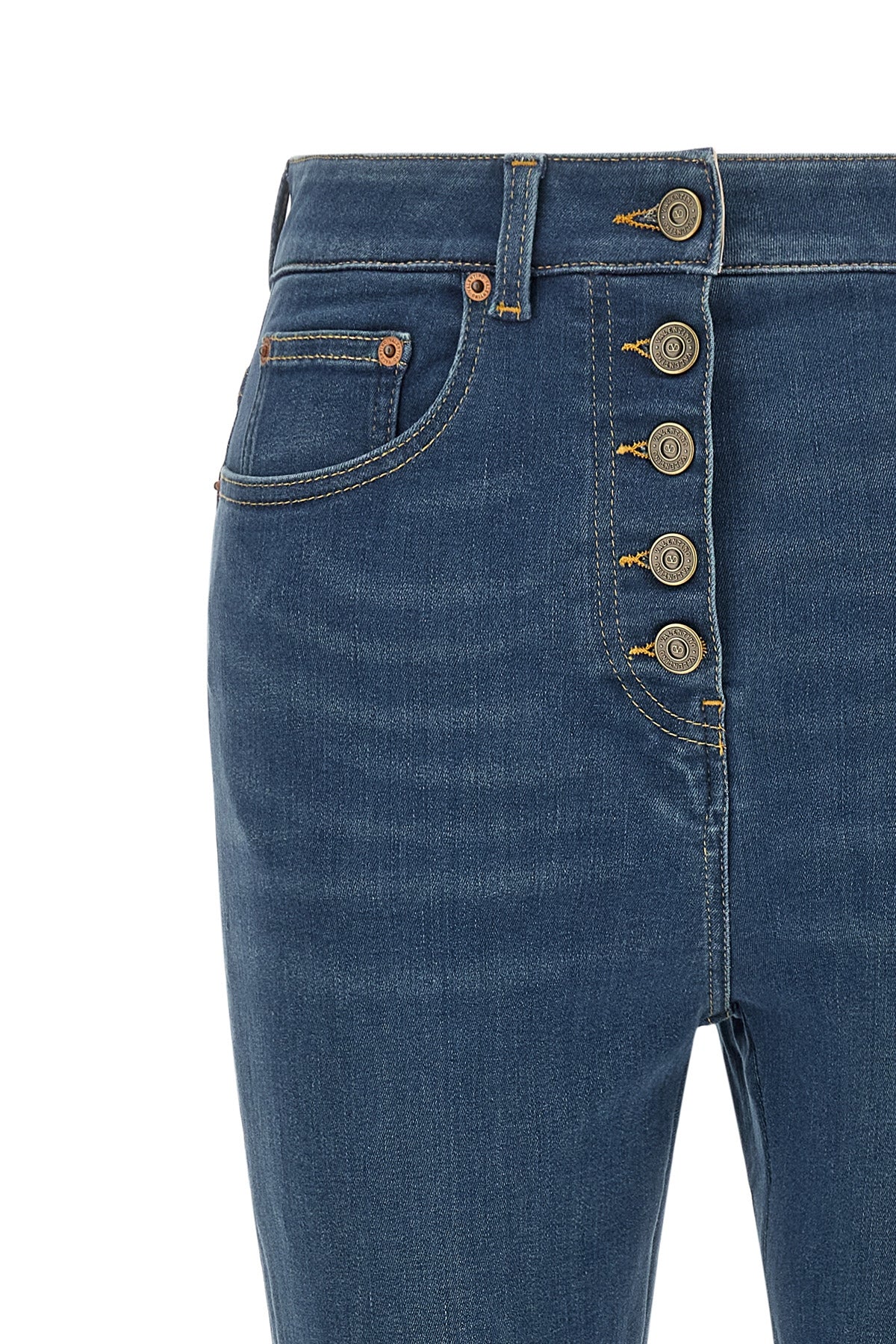 valentino garavani jeans redefine the everyday silhouette through a high-waisted