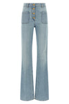 stone-washed cotton denim jeans
