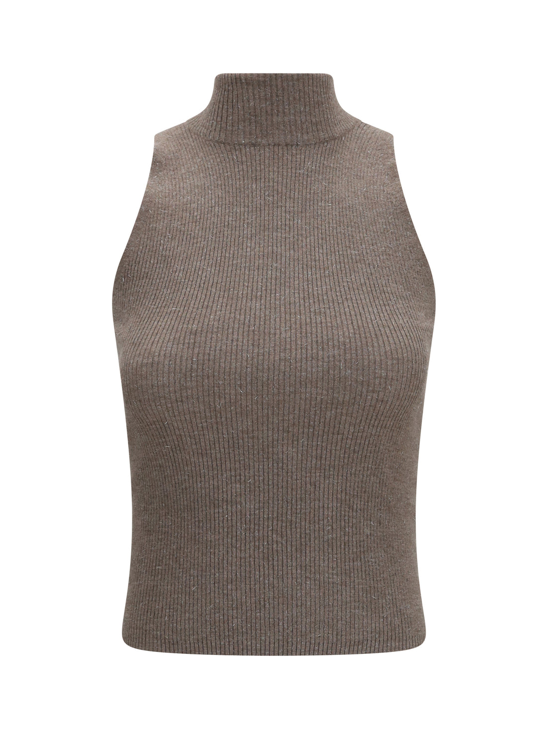 BRUNELLO CUCINELLI XS sleeveless turtleneck with luminous details