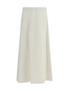 flute virgin wool and viscose twill skirt