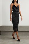 lurex knit midi skirt